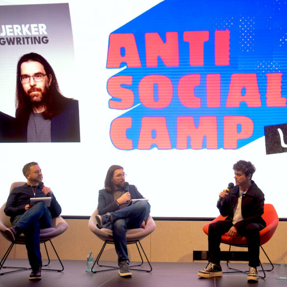 Jamie Cullum on stage at Anti Social Camp UK
