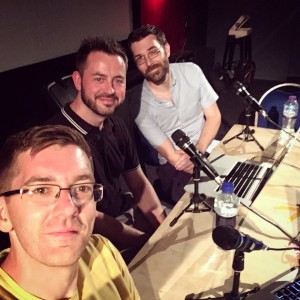 Host Jon Hickman with Simon and Brian